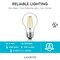 Luxrite A19 Edison LED Light Bulbs 8W (60W Equivalent) 800LM 5000K Bright White Dimmable E26 Base 4-Pack LR21614-4PK - alternate 4